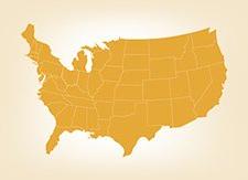 美国地图代表在线位置